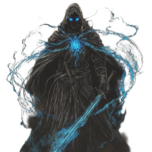 Dark Spellsword Mage Vinyl Car Decal Sticker – Waterproof & UV-Resistant 8"