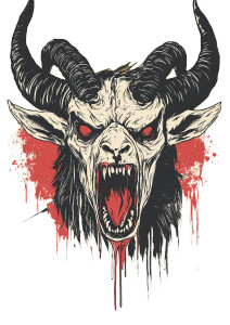 Screaming Goat Demon Vinyl Car Decal Sticker – Waterproof & UV-Resistant 8"