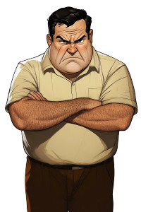 Fat Angry Man Vinyl Car Decal Sticker – Waterproof & UV-Resistant 8" Fat Angry Man Vinyl Car Decal Sticker – Waterproof & UV-Resistant 8"