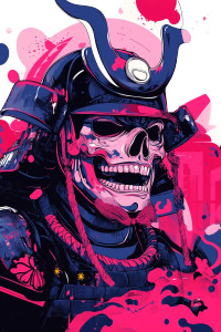 Japanese Warrior Design Vinyl Car Decal Sticker – Waterproof & UV-Resistant 8"