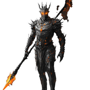 Fiery Armored Warrior V2 Vinyl Car Decal Sticker – Waterproof & UV-Resistant 8"