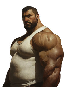 Muscular Man Painting Vinyl Car Decal Sticker – Waterproof & UV-Resistant 8"