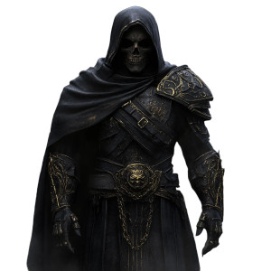 Hooded Skull Figure Vinyl Car Decal Sticker – Waterproof & UV-Resistant 8"