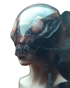 Female Alien Vinyl Car Decal Sticker – Waterproof & UV-Resistant 8"