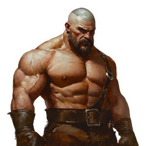 Fantasy Strongman Vinyl Car Decal Sticker – Waterproof & UV-Resistant 8"