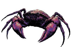 Crab Kaiju Horror Vinyl Car Decal Sticker – Waterproof & UV-Resistant 8"