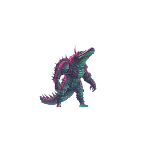 Crocodile Demon Knight Vinyl Car Decal Sticker – Waterproof & UV-Resistant 8"