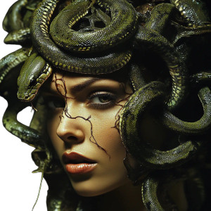 Medusa Portrait V16 Vinyl Car Decal Sticker – Waterproof & UV-Resistant 8"