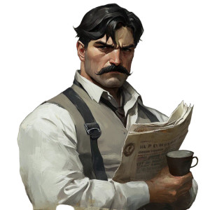 Tired Newspaper Clerk Vinyl Car Decal Sticker – Waterproof & UV-Resistant 8"