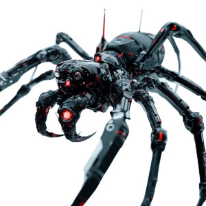 Cyborg Spider Vinyl Car Decal Sticker – Waterproof & UV-Resistant 8"