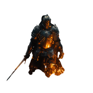 Golden Knight Charge Vinyl Car Decal Sticker – Waterproof & UV-Resistant 8"