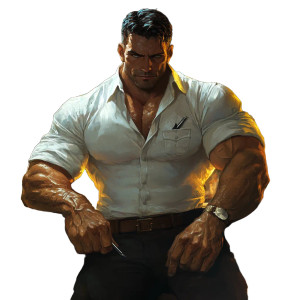 Muscular Nerd Vinyl Car Decal Sticker – Waterproof & UV-Resistant 8"