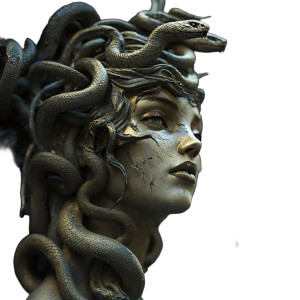 Medusa Portrait V17 Vinyl Car Decal Sticker – Waterproof & UV-Resistant 8"