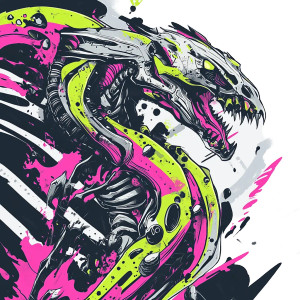 Neon Carnivora Tattoo V2 Vinyl Car Decal Sticker – Waterproof & UV-Resistant 8"