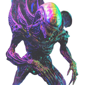 Xenoform Alien Artwork Vinyl Car Decal Sticker – Waterproof & UV-Resistant 8"