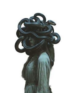 Snake-Headed Woman V2 Vinyl Car Decal Sticker – Waterproof & UV-Resistant 8"