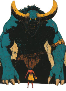 Mycenaean Minotaur Mystery Vinyl Car Decal Sticker – Waterproof & UV-Resistant 8"