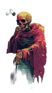 Skeletal Crypt Keeper Vinyl Car Decal Sticker – Waterproof & UV-Resistant 8" Skeletal Crypt Keeper Vinyl Car Decal Sticker – Waterproof & UV-Resistant 8"