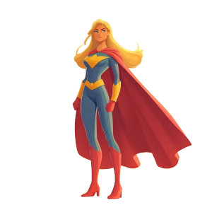 Super Hero Woman Vinyl Car Decal Sticker – Waterproof & UV-Resistant 8"