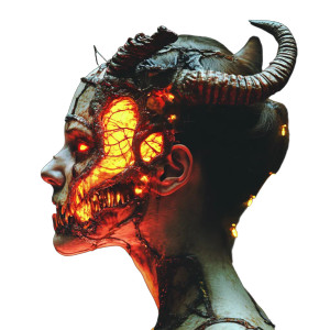 Zombie Horror Profile Vinyl Car Decal Sticker – Waterproof & UV-Resistant 8"