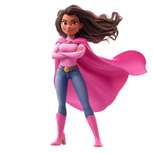 Pink Heroine Vinyl Car Decal Sticker – Waterproof & UV-Resistant 8"
