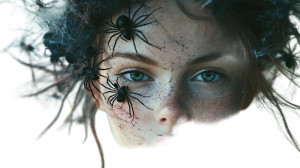Spider-Haired Woman Vinyl Car Decal Sticker – Waterproof & UV-Resistant 8"