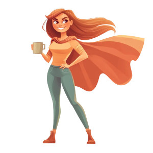 Superhero Mom Mug Vinyl Car Decal Sticker – Waterproof & UV-Resistant 8"