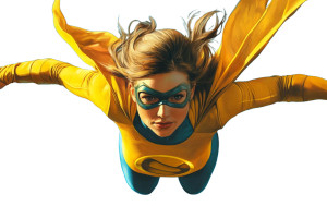 Flying Superhero V7 Vinyl Car Decal Sticker – Waterproof & UV-Resistant 8"