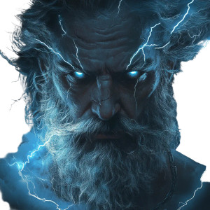 Zeus With Lightning Vinyl Car Decal Sticker – Waterproof & UV-Resistant 8" Zeus With Lightning Vinyl Car Decal Sticker – Waterproof & UV-Resistant 8"