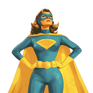 Pulp Super Heroine Vinyl Car Decal Sticker – Waterproof & UV-Resistant 8"
