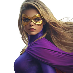 Purple Gold Heroine Vinyl Car Decal Sticker – Waterproof & UV-Resistant 8"