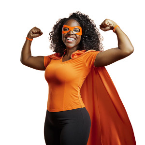 Orange Superhero Woman Vinyl Car Decal Sticker – Waterproof & UV-Resistant 8" Orange Superhero Woman Vinyl Car Decal Sticker – Waterproof & UV-Resistant 8"