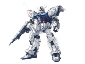 Gundam Mecha Blueprint Vinyl Car Decal Sticker – Waterproof & UV-Resistant 8"