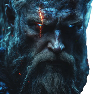 Aggressive Odin Portrait Vinyl Car Decal Sticker – Waterproof & UV-Resistant 8"