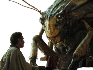 Man And Alien Throne Vinyl Car Decal Sticker – Waterproof & UV-Resistant 8"