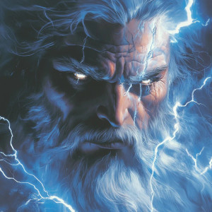 Zeus Lightning Face Vinyl Car Decal Sticker – Waterproof & UV-Resistant 8"