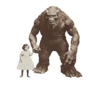 Child And Monster Vinyl Car Decal Sticker – Waterproof & UV-Resistant 8" Child And Monster Vinyl Car Decal Sticker – Waterproof & UV-Resistant 8"