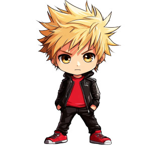 Chibi Anime Boy V2 Vinyl Car Decal Sticker – Waterproof & UV-Resistant 8"