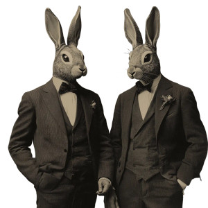 Rabbit Mask Portrait Vinyl Car Decal Sticker – Waterproof & UV-Resistant 8"