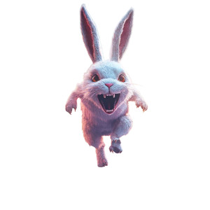 Scary Easter Rabbit Vinyl Car Decal Sticker – Waterproof & UV-Resistant 8" Scary Easter Rabbit Vinyl Car Decal Sticker – Waterproof & UV-Resistant 8"