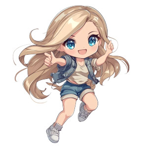 Cute Chibi Girl V3 Vinyl Car Decal Sticker – Waterproof & UV-Resistant 8" Cute Chibi Girl V3 Vinyl Car Decal Sticker – Waterproof & UV-Resistant 8"