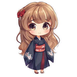 Chibi Character V4 Vinyl Car Decal Sticker – Waterproof & UV-Resistant 8"