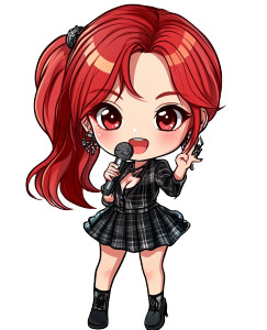 K-Pop Chibi Idol Vinyl Car Decal Sticker – Waterproof & UV-Resistant 8"