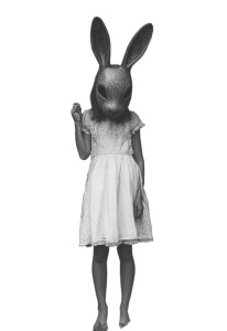 Rabbit Mask Girl Vinyl Car Decal Sticker – Waterproof & UV-Resistant 8"