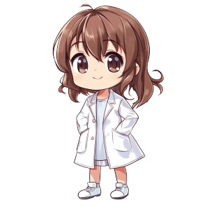 Chibi Haruhi Scholar Vinyl Car Decal Sticker – Waterproof & UV-Resistant 8"