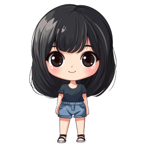 Chibi Girl Illustration Vinyl Car Decal Sticker – Waterproof & UV-Resistant 8" Chibi Girl Illustration Vinyl Car Decal Sticker – Waterproof & UV-Resistant 8"