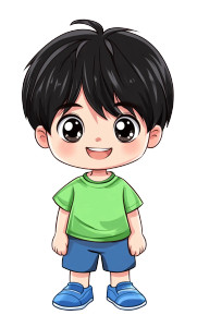 Chibi Boy Icon Vinyl Car Decal Sticker – Waterproof & UV-Resistant 8"