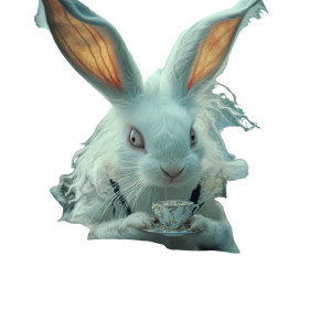 Evil White Rabbit Vinyl Car Decal Sticker – Waterproof & UV-Resistant 8" Evil White Rabbit Vinyl Car Decal Sticker – Waterproof & UV-Resistant 8"