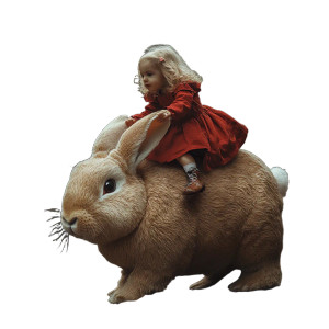 Girl On Giant Rabbit Vinyl Car Decal Sticker – Waterproof & UV-Resistant 8" Girl On Giant Rabbit Vinyl Car Decal Sticker – Waterproof & UV-Resistant 8"