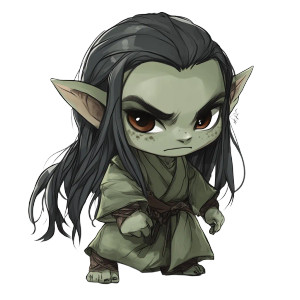 Chibi Orc Art Vinyl Car Decal Sticker – Waterproof & UV-Resistant 8"